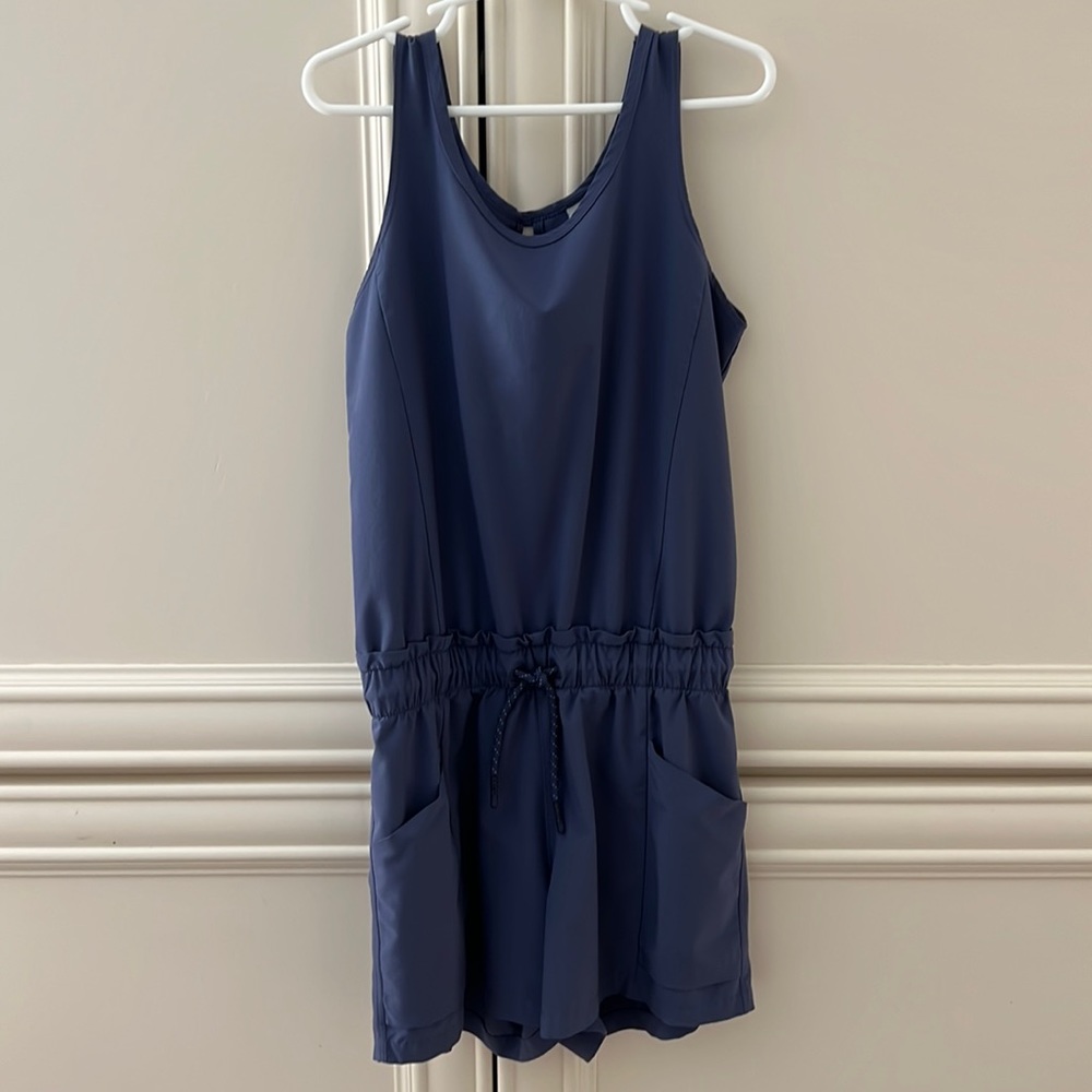 Athleta Girl Size Medium 8/10 blue/purple shorts romper